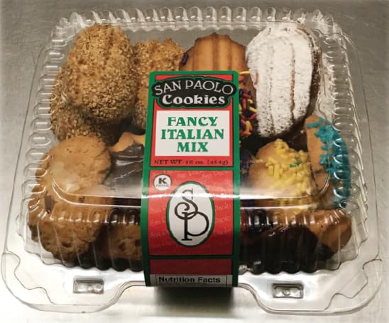 San Paolo Cookies - Sesame (Regina) Cookies and Fancy Italian Mix - 16oz - 2 Packs