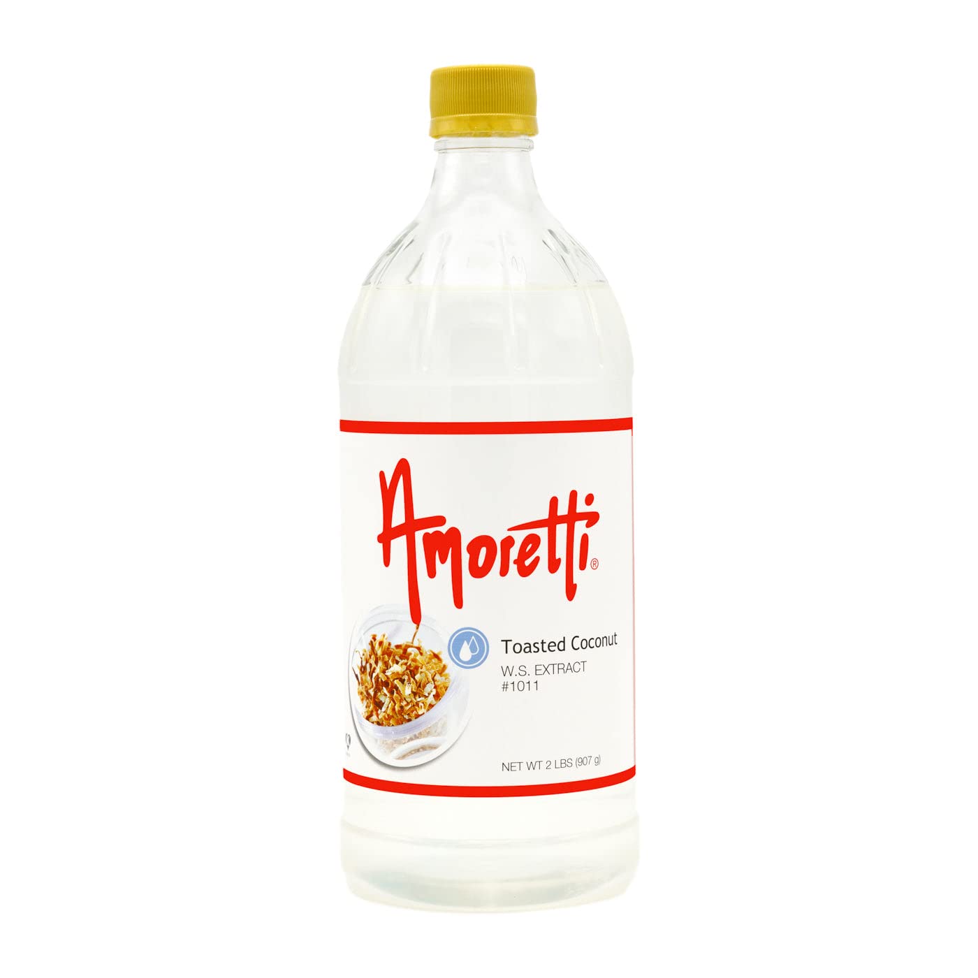 Amoretti - Toasted Coconut Extract Water Soluble 2 oz - Highly Concentrated & Perfect For Pastry, Savory, Brewing, and more, Preservative Free, Vegan