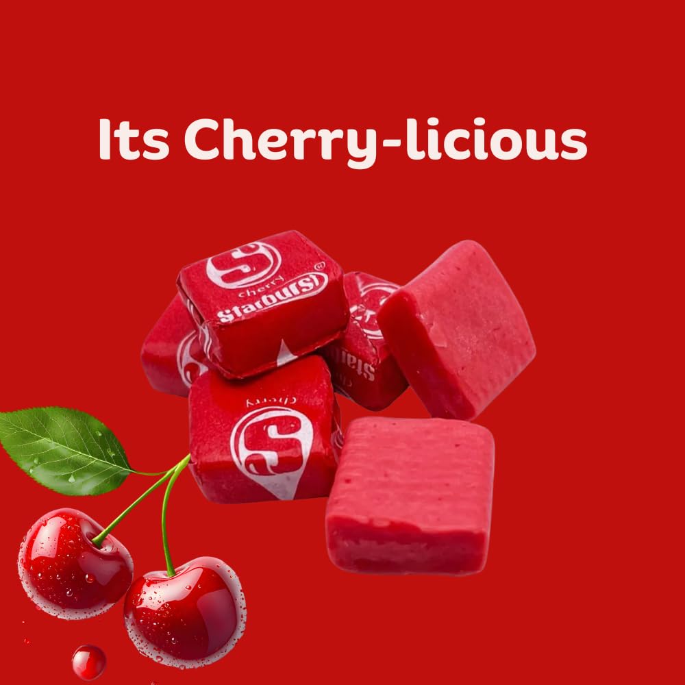 Candykrave Easter Starbarst Cherry Chews Candy Variety Packs - (1lb) Cherry Flavor Bulk candy - Individually Wrapped candy for Easter, Birthday