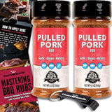 Pit Boss Pulled Pork Premium BBQ Barbecue Mixed Seasoning Spice & Rub 2 pk Choice Bundle (13.4 oz) + Guide & Keychain Bottle Opener (4 Items)!