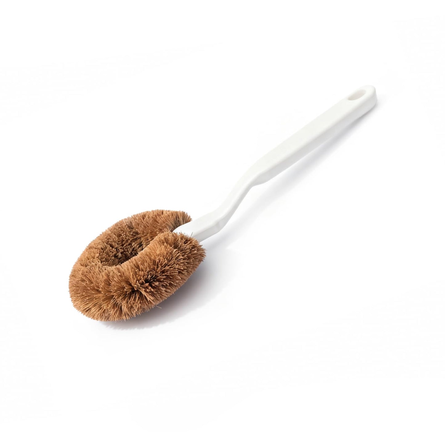 MI BRUSHAX Dish Brush - Heavy Duty Kitchen Scrub Brush with Plastic Handle & Natural Coconut Fiber Bristles, Pot Scrubber for Pans, Sinks & Cast Iron