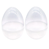 Ameble 2-Pack 12cm Clear Giant Plastic Easter Egg, Openable Containers for Candy, Toys, Party Favors, Reusable Easter Egg Basket Fillers