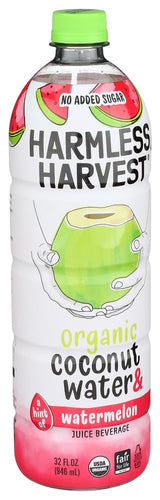 Harmless Harvest Organic Coconut Water With Watermelon, 32 oz
