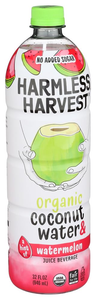 Harmless Harvest Organic Coconut Water With Watermelon, 32 oz