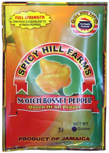 Spicy Hill Farms Dried Scotch Bonnet Pepper (Pack of 4)