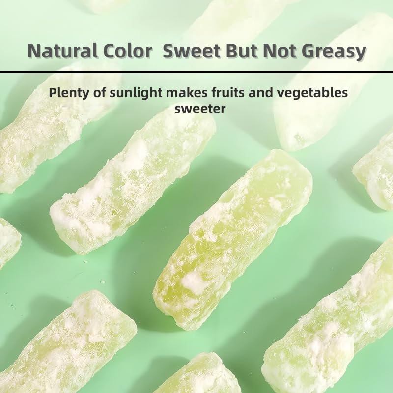 Traditional Chinese Winter Melon Candy Strips, Rock Sugar Coated, preserved fruit17.6 oz (500g)