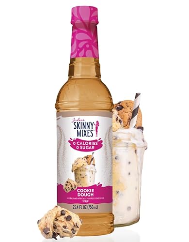 Jordan's Skinny Mixes Cookie Dough Syrup, Sugar Free, Zero Calorie, 25.4 Fl Oz, Gluten Free, Keto Friendly