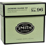 Smith Teamaker | Jasmine Silver Tip No. 96 | Caffeinated Green Tea with Jasmine Blossoms | Scented Full Leaf Green Tea; 6 Pack (90 Sachets, 1.3oz