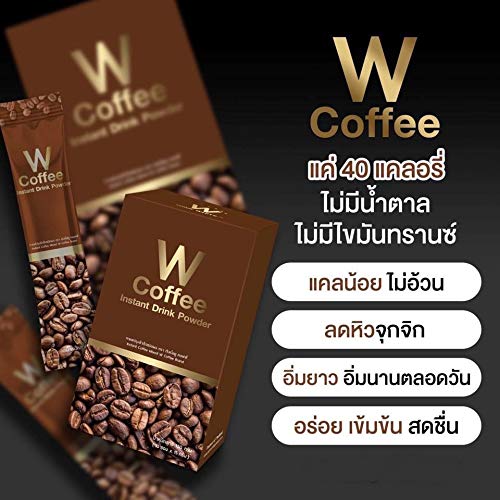 Wink White W Instant Coffee 15g x 10 sachets Just 40 Cal No Fat No Sugar