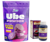 Tasty Kitchen Combo Set Jans Ube Purple Yam Powder 5 oz. & Butterfly Ube Purple Yam Flavoring Extract 2 oz. with Mini Refrigerator Magnet