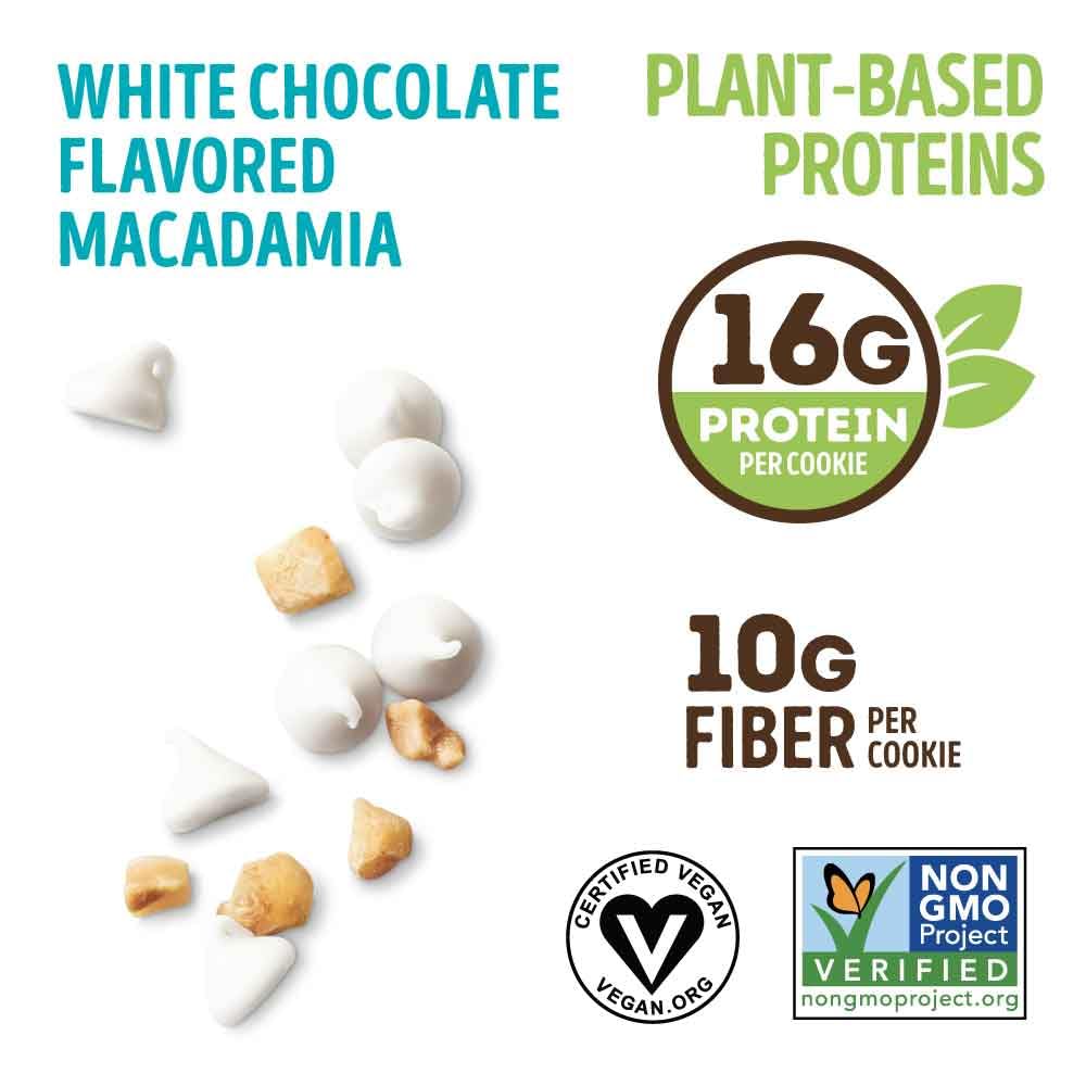 Lenny & Larry's Complete Protein Cookie, [White Chocolate Macadamia], Chewy Soft Baked, 16g Plant Protein, Vegan, Non-GMO, High Fiber, [4 Ounce]