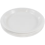 JAM PAPER Round Plastic Party Plates - Small - 7 inch - White - 200/Box