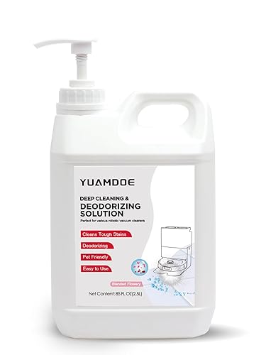 Yuamdoe Deep Cleaning & Deodorizing Solution, 85 FL OZ/2.5L, Designed for Roborock, Compatible with Saros Series, S8 Series, S7 Series, Q Revo