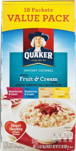 Quaker Instant Oatmeal Fruit & Cream Variety - 18 CT