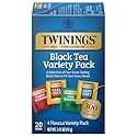 Twinings Variety Pack Black Tea Bags, 20 Count (Pack of 1), Includes English Breakfast, Earl Grey, Irish Breakfast, and Lady Grey, Caffeinated, Enjoy