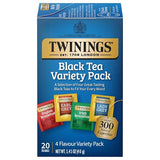 Twinings Variety Pack Black Tea Bags, 20 Count (Pack of 1), Includes English Breakfast, Earl Grey, Irish Breakfast, and Lady Grey, Caffeinated, Enjoy