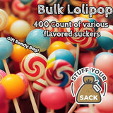 Individually Wrapped Mini Lollipops - 400 Count Bulk Assortment of Fruity Suckers - Great for Parties, Candy Jars, Classroom Rewards, and Piñatas by