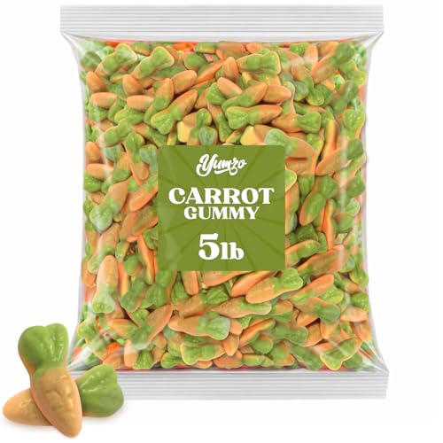 Carrot Candy 5 lb Bulk - Orange Gummies, Carrot Shaped Candy for Baskets, Egg Hunts, Party Favors, Classroom Treats & Spring Celebrations