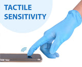 EDI Nitrile Gloves Blue - Disposable, Medium, 100 Count, Powder & Latex-Free, Food Safe, Chemical Resistant, 4 Mil Thickness