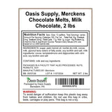 Oasis Supply Merckens Milk Chocolate Melting Wafers - Cocoa Lite Candy Coating for Baking, Molding, Dipping, Drizzling & Candy Making - No Tempering Needed - Dairy, Made in USA - 2 lbs