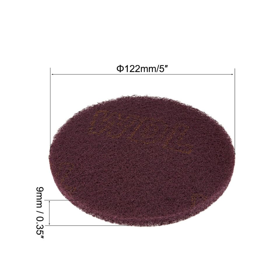 KONVER 5"" Inch Scrubber Scouring Pad 22 Pack Grit 240 Grit 320 Drill Scuffing Disc Hoop and Loop Surface Cleaning Tool