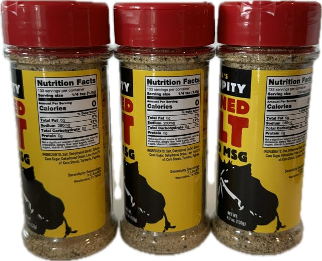 Jess Hall’s Serendipity Seasoned Salt (No MSG) - All Purpose Seasoning for Chicken, Steak & Fries - Restaurant-Style Flavor at Home - Garlic Herb