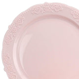 " OCCASIONS " 60 Piece Plates Pack, Vintage Party, Disposable Wedding Party Plastic Bowls (10oz Soup Bowl, Portofino in Light Pink)