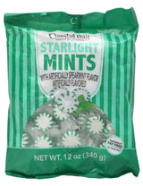 Coastal Bay Starlight Mints Spearmint and Peppermint Flavored Hard Candy (1 Pack Each) Bundled With A Joy Bringers Gift Box
