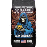 Black Rifle Coffee Company Dark Chocolate Roast 11oz Gound Coffee with Smooth, Indulgent Dark Chocolate Notes for a Decadent Brew.