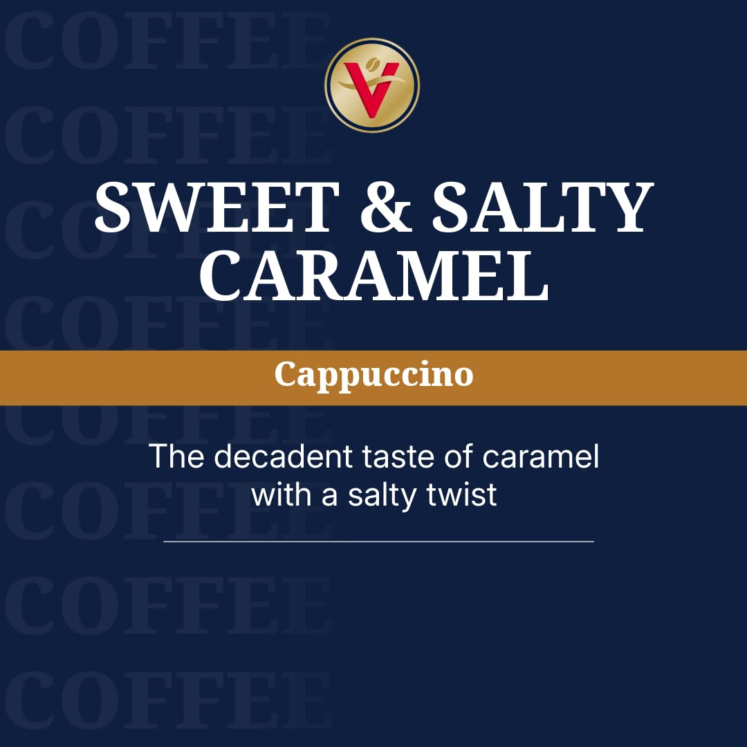 Victor Allen's Coffee Sweet and Salty Caramel Flavored Cappuccino Mix, 42 Count, Single Serve K-Cup Pods for Keurig K-Cup Brewers Brewers (Packaging