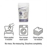 Natural House Laundry Pods - Plant-Based Detergent with Oxygen Boost - Septic-Safe, Plumbing-Friendly - Fragrance Free - 4 Count Trial Pack
