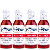 Yo Mama's Foods Keto Classic Ketchup - Pack of (4) - No Sugar Added, Low Carb, Vegan, Gluten Free, Paleo Friendly, and Made with Whole Non-GMO