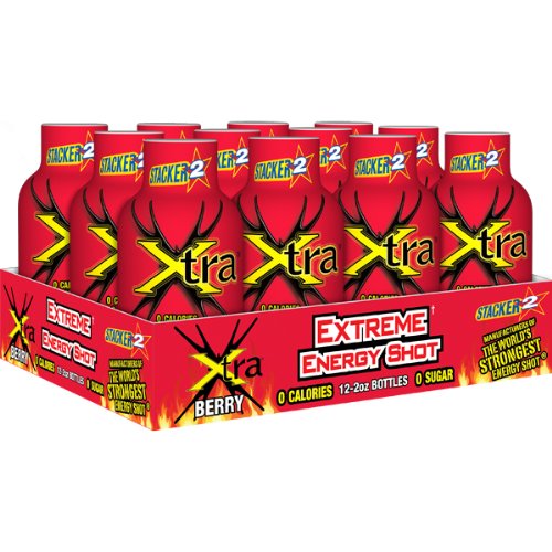 Extreme Energy Shots Stacker 2 Berry Flavor 12 Pack