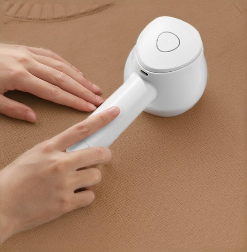 2-in-1 Electric Lint Remover & Fabric Shaver | Sweater Defuzzer with 3 Speeds, 6 Stainless Steel Blades, and Built-in Lint Roller | USB-C Rechargeable