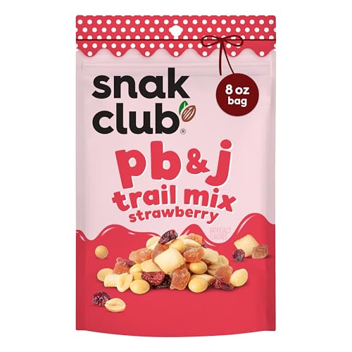 Snak Club PB&J Strawberry Trail Mix, Cookies & Peanut Butter Candies, 8 oz
