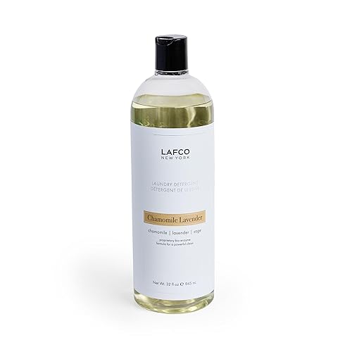 LAFCO New York Laundry Detergent, Chamomile Lavender - 32 fl oz - Bio-Enzyme Natural Formula for a Powerful Clean - Plant Based for Sensitive Skin