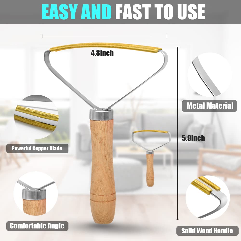 3PCS Pet Hair Remover, Lint Remover, Carpet Rake, Lint Cleaner Pro, Carpet Scraper, Portable Remover Manual Clothes Cleaning Fuzz Shaver