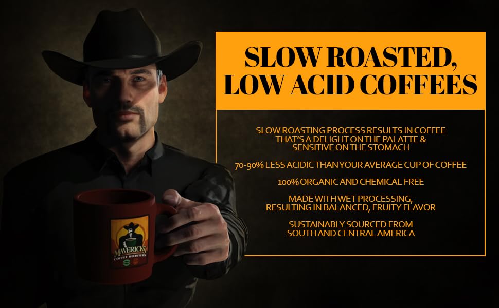 Dark French Low Acid Coffee (Ground) - 100% Organic Ingredients - Up to 90% Less Acid