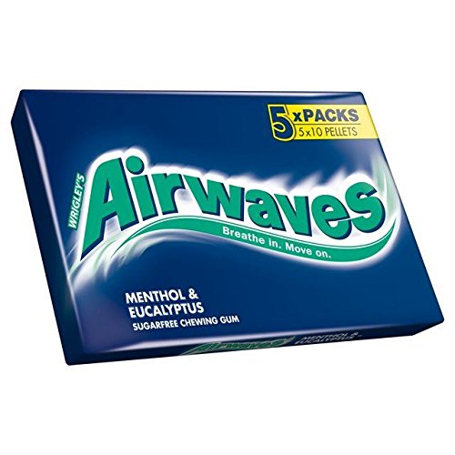 Wrigley's Airwaves Menthol & Eucalyptus 5 x 10 per pack - Pack of 2