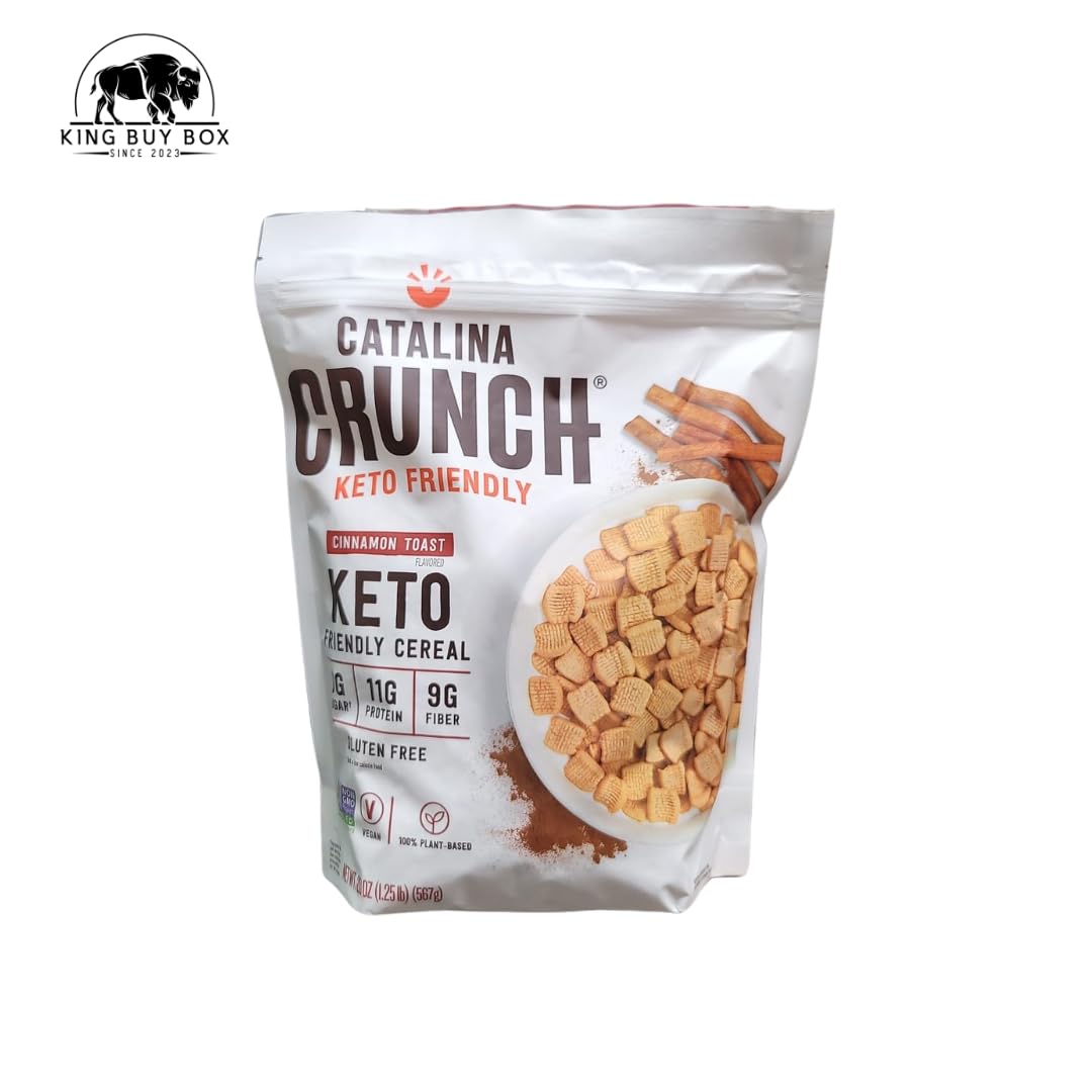 KING BUY BOX 1 PCS cup Bundle with Crunch Keto Friendly Cereal, 20 Ounce, Gluten Free. 2PACK. compatible with Catalina Crunch