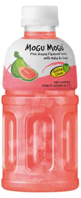 Mogu Mogu Pink Guava Flavored Drink with Nata de Coco - 10.82 Fl oz (320ml) - (Pack of 2) (CL)