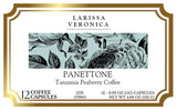 Panettone Tanzania Peaberry Coffee (Single Serve K-Cup Pods) (Gourmet, Naturally Flavored, Whole Coffee Beans) (12 pods, ZIN: 573905)