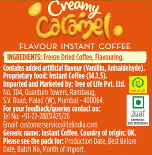 Beanies Flavour Instant Coffee - Creamy Caramel Instant Flavored Coffee - Bold & Adventurous Full-On Flavor - An Indulgent Sugar Free Taste Explosion