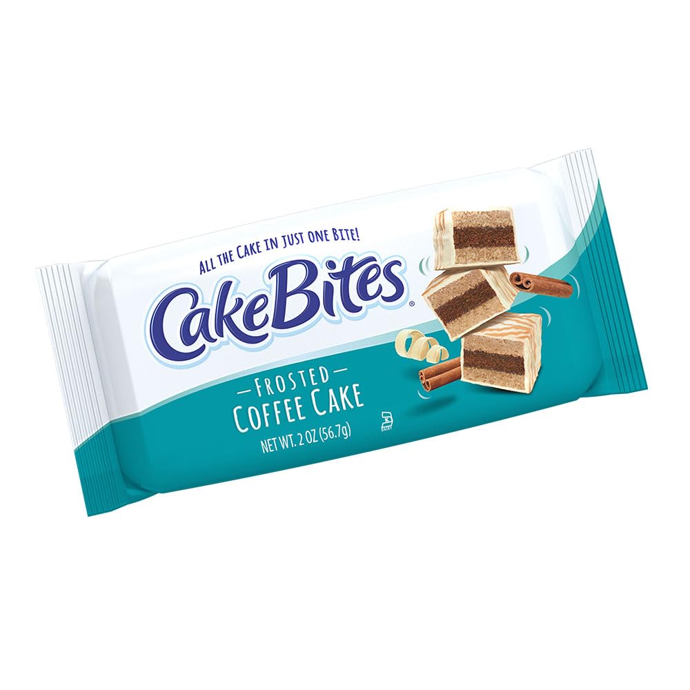 The Original Cakebites by Cookies United, Grab-and-Go Bite-Sized Snack, Frosted Coffee Cake