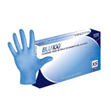 DASH Box of 100 - BLU100XS BLU100 Nitrile Exam Gloves - Light Blue - 4.3 mil