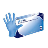 DASH Box of 100 - BLU100XS BLU100 Nitrile Exam Gloves - Light Blue - 4.3 mil