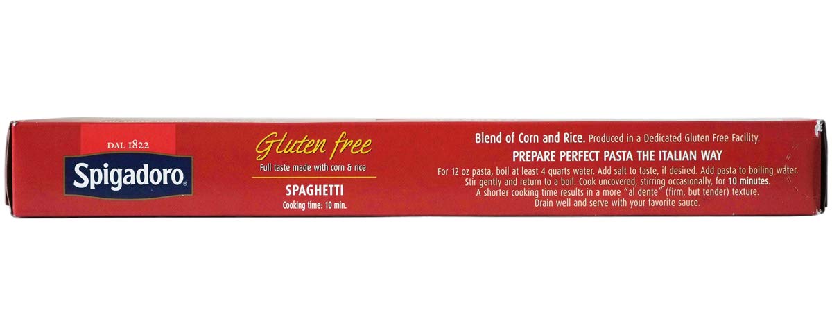 Spigadoro Spaghetti Gluten-Free Italian Pasta | 340 Gram | 12 Ounce | Pack of 9