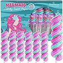 Mermaid Lollipops- Swirl Lollipops Mermaid Candy For Little Mermaid Party Favors & Mermaid Party Supplies - Mermaid Suckers (20 Count (Pack of 1))