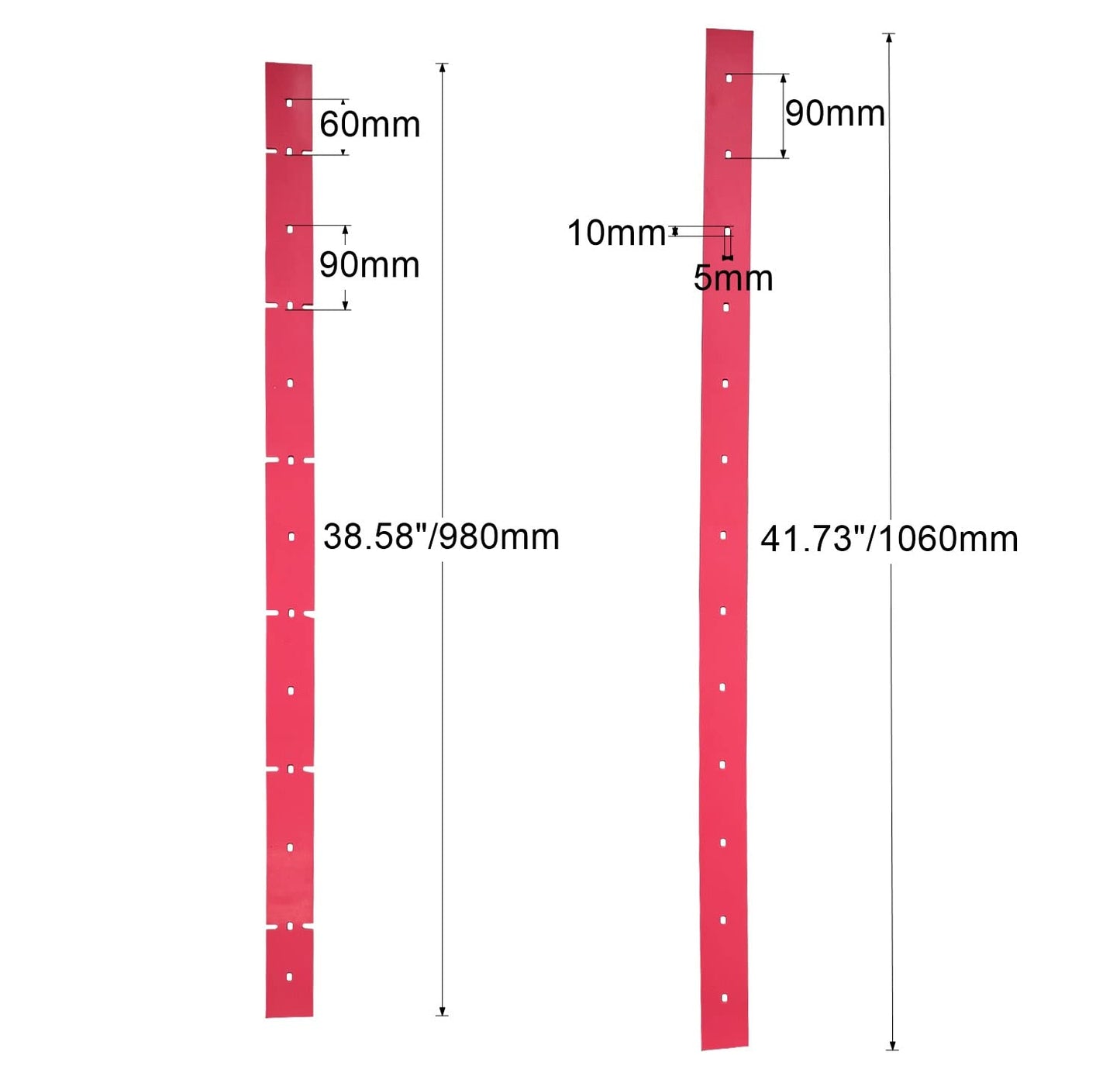 Emotor Industries 2 Pieces Universal 38" Rubber for Adjustments Assembly Squeegee