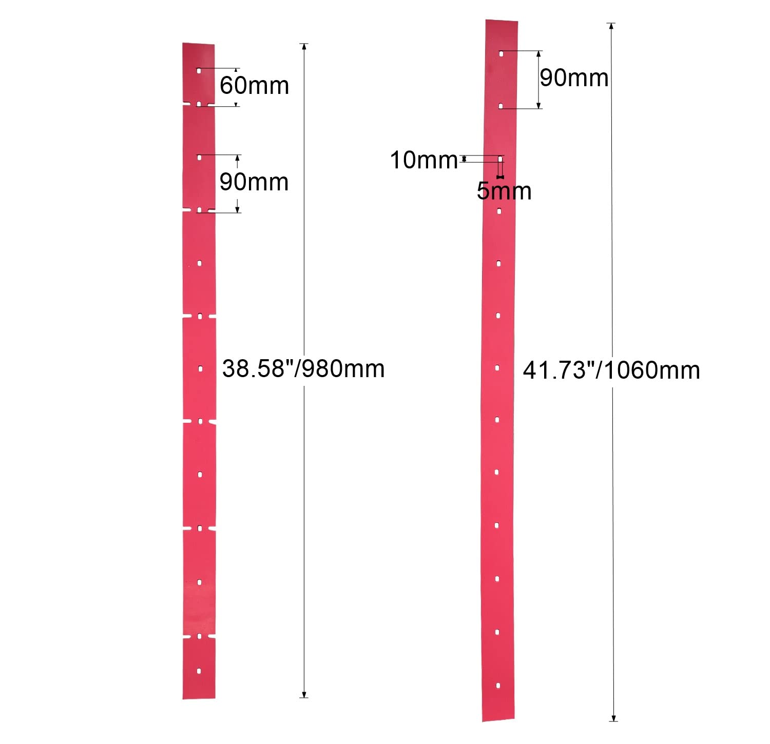Emotor Industries 2 Pieces Universal 38" Rubber for Adjustments Assembly Squeegee